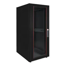 Roline 19-Zoll Netzwerkschrank Basic 32 HE (32 HE), Serverschrank, Schwarz
