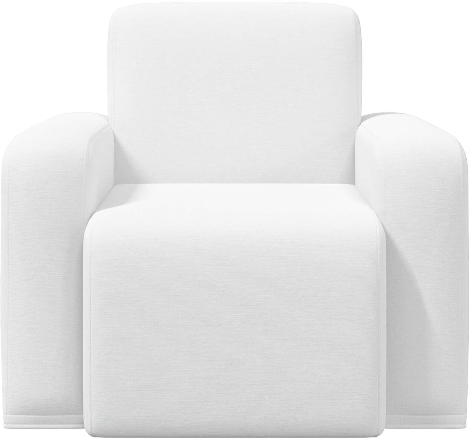vidaXL Fauteuil Blanc Tissu