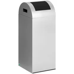 VAR Selbstlöschende Wertstoffsammler, 60 l, 320x800x320mm, silber, Klappe anthrazit, Abfalleimer, Silber