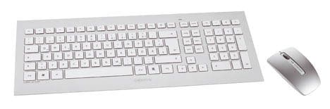 Cherry DW 8000 Maus-Tastaturkombination gelasert USB kabellos DE Layout silber