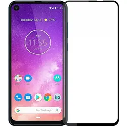 Screenguard Motorola One Vision Full Screen Panzerglas Schutzfolie 2.5D 9H (Motorola One Vision), Smartphone Schutzfolie, Schwarz