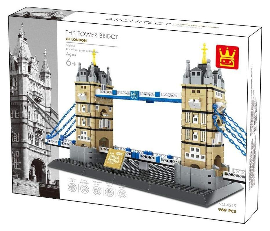Bouwset Tower Bridge architectuur model met blokken creatief bouwspeelgoed voor kinderen