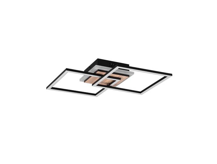 Led-Deckenleuchte Giro, Braun, Kunststoff, 35.5x8x57.5 cm, Lampen & Leuchten, LED Beleuchtung, LED-Deckenleuchten
