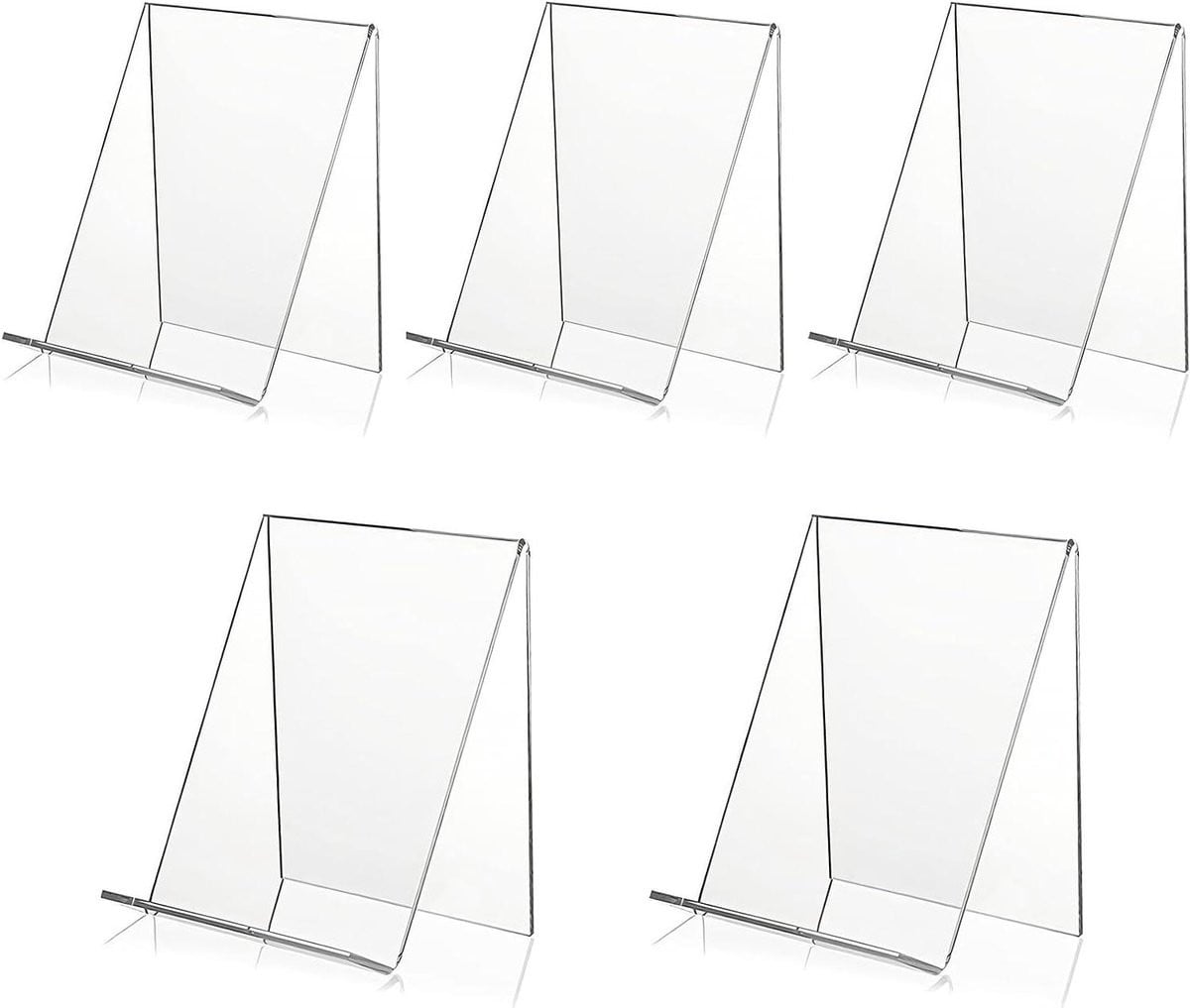 Acryl Boekenstandaard Display Houder Transparant - Set van 5 Stuks