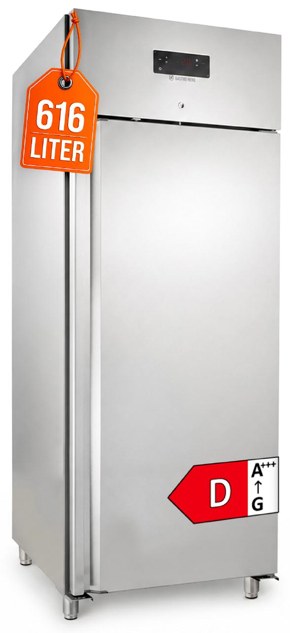 GastroHero Tiefkühlschrank GNH650BTM | 616 Liter | GN 2/1 | Profi Gewerbe Gefrierschrank | Edelstahl | -18 bis -22 °C | ideal für Gastronomie & Küche