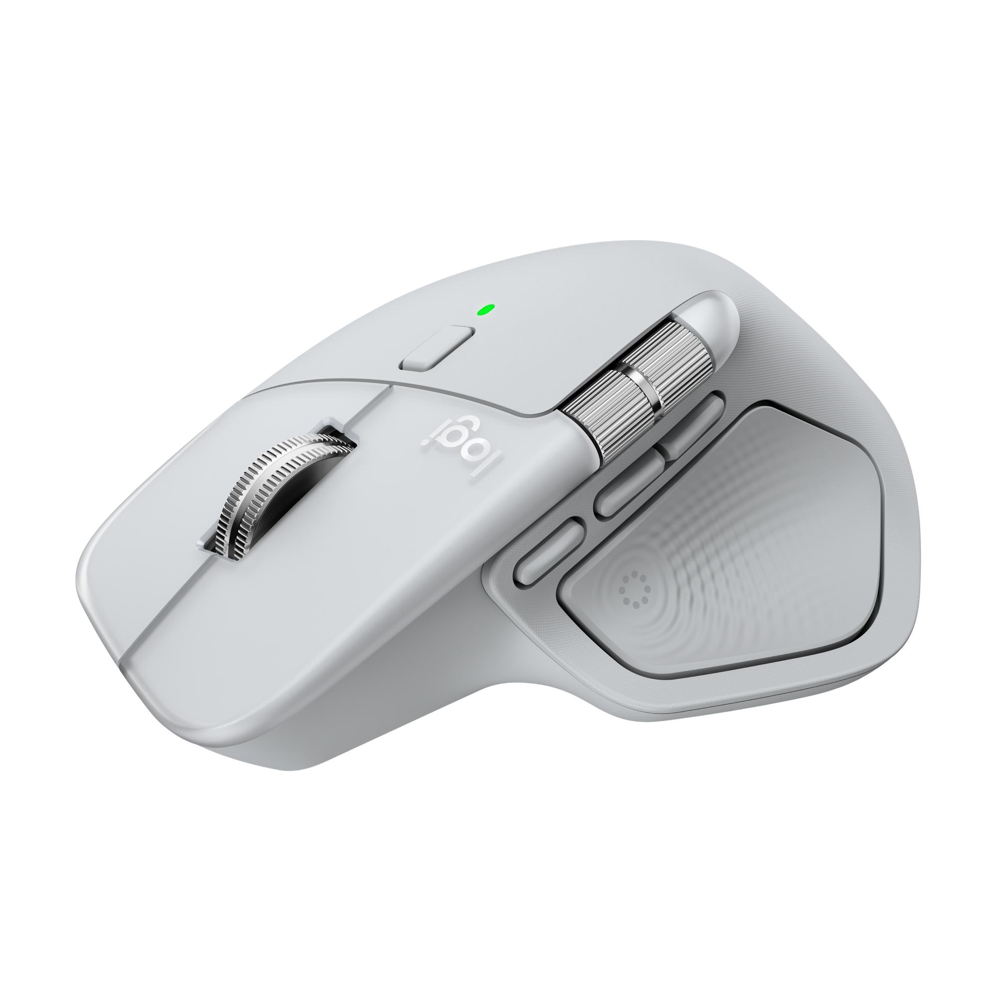 Logitech MX Master 4 für Mac White Silver Kabellose Desktop Maus | Haptisches Feedback, Actions Ring Buttom, Bluetooth, Unterstützt Logi Options+ 910-007576