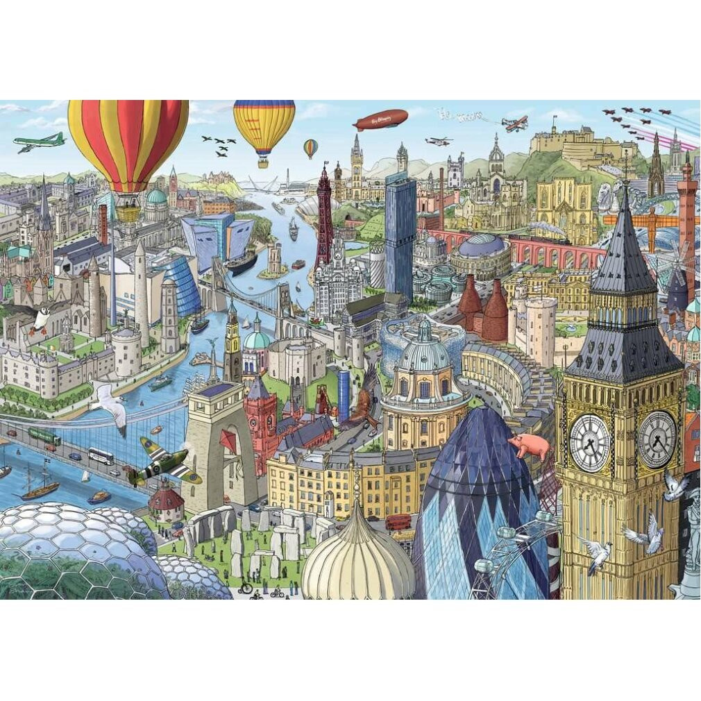 Ravensburger Puzzel Groot-Brittannië en Ierland, 1000 stukjes