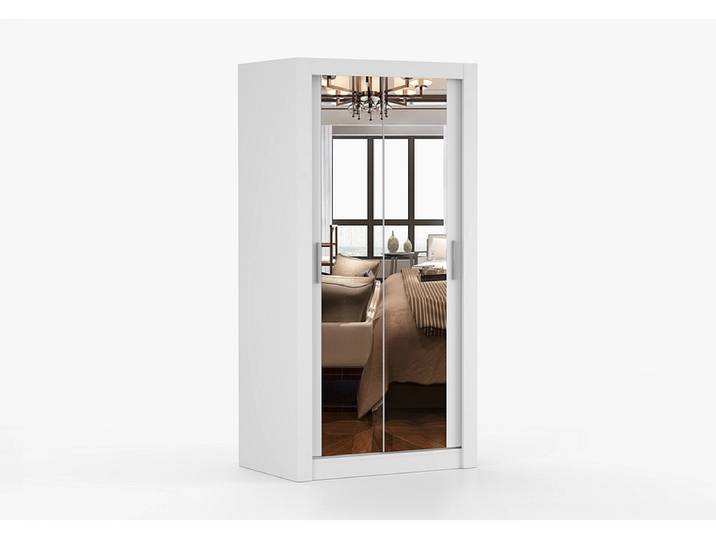 Schwebetürenschrank MILAN weiss 2 Türen