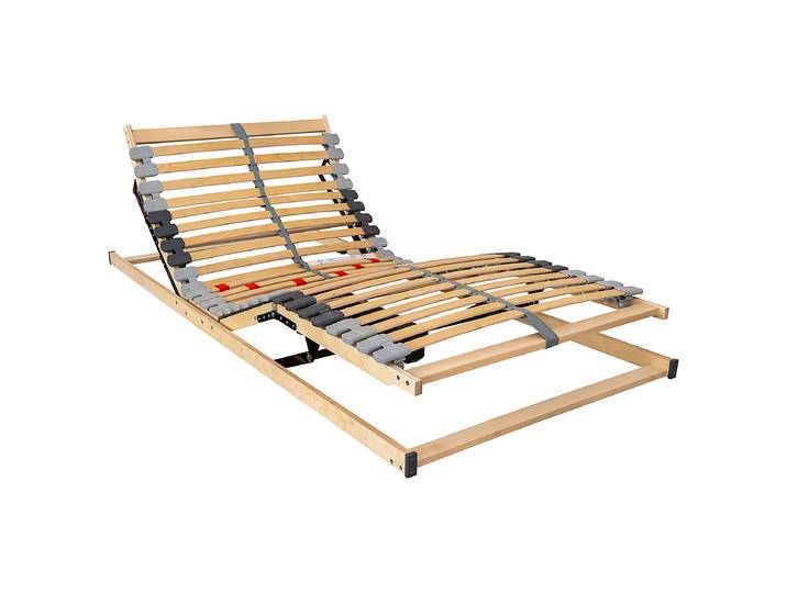 Lattenrost Sanovo motorisch verstellbar 90 x 200cm Massivholz Birke, lackiert Braun