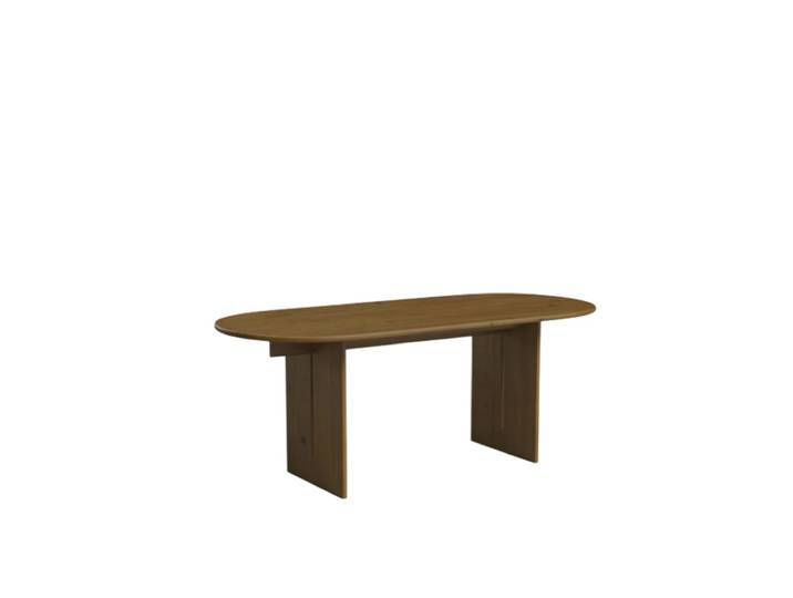 Table à manger en sapin marron 200 cm