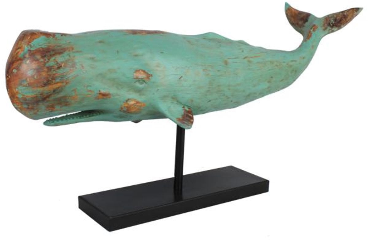 Michael Noll Walvis Decoratief Beeldje XXL Groen B/D/H: 17,5 x 38,5 x 77 cm