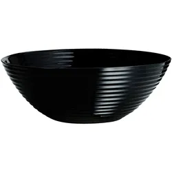 6 x Harena Uni schwarz Schale 27cm * - Luminarc Noir  (gehärtet)