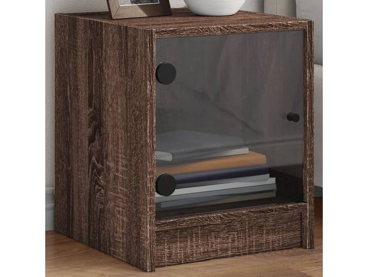 vidaXL Bedside Cabinet 2 stk. Brown Oak Medium-sized