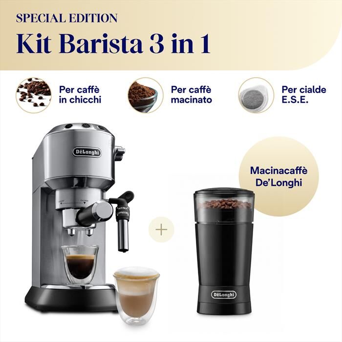 DeLonghi Bundle Dedica Ec685.m + Macinacaffè Kg200-metal / Black
