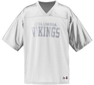 Augusta Sportswear 257 Athletic Stadium Replica Jersey T-Shirt in White size Large   Polyester Mesh