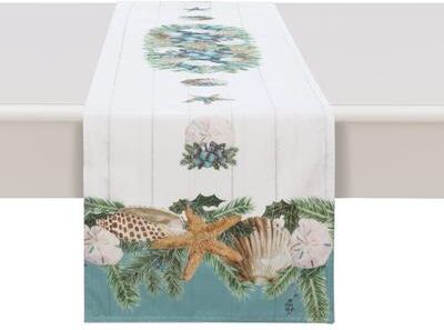 Laural Home Christmas By The Sea Table Runner 72