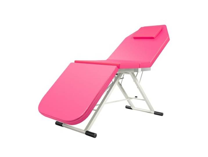 Massagetisch Massagebett Klappbar Verstellbar RüCkenlehne Kosmetikliege Massage Therapie Bett FüR Zuhause, Spa Massage Couch Tragbar, Platzsparendes Faltbares Design, Robuste Stahlkonstruktion