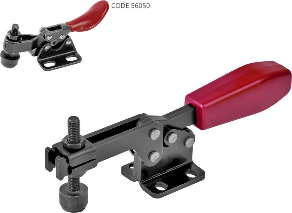Piher Grasshopper-klem met verticale bevestiging en horizontale PIHER-hendel, M10, 237U - 56054