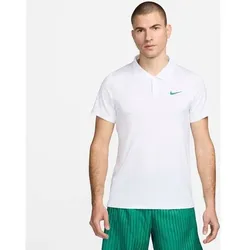 NIKE Herren Polo NikeCourt Advantage, Größe XXL in Weiß Weiß