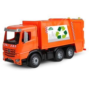 Lena Fahrzeug WORXX MB Arocs Müllwagen, mit 2 Mülltonnen, Maßstab 1:15