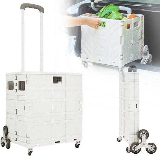 Faltbarer Einkaufswagen - Warenkorb - Einkaufstransporte - Safe Lid - 75 Liter - Schwarz