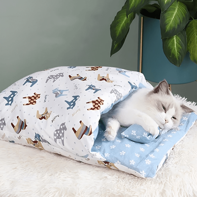 PetsAreLife Cozy Cat & Dog Comforting Calming Bed White L