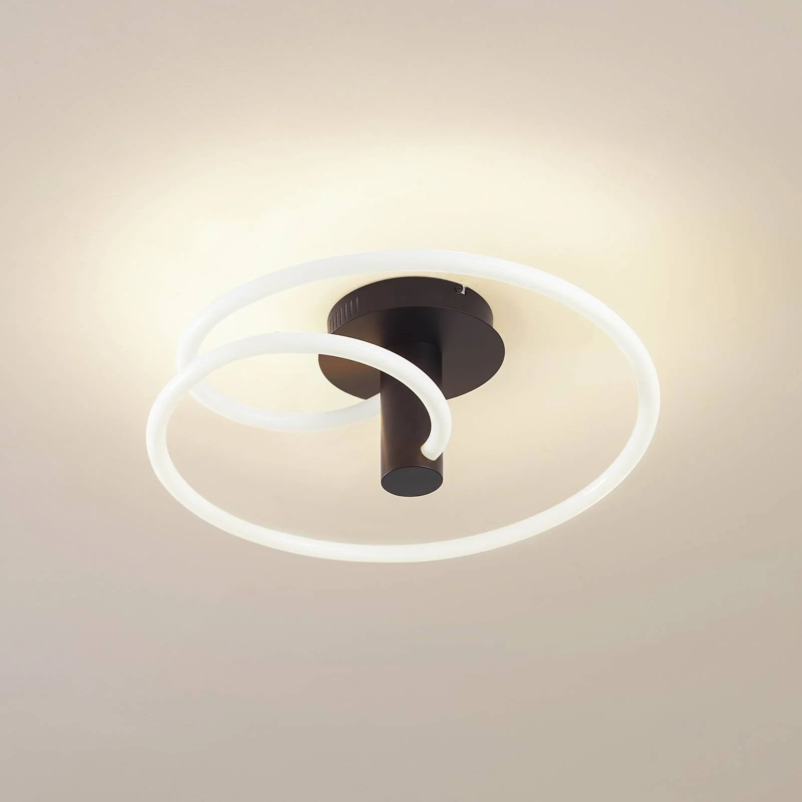 Lucande LED-plafondlamp modern rond, wit, dimbaar
