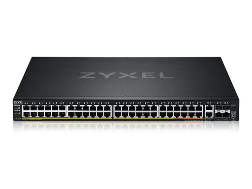 ZyXEL XGS2220 Series XGS2220-54FP - Switch - L3-Zugang, NebulaFLEX Cloud, 960 W - managed - 48 x Gigabit Ethernet + 6 x 10 Gigabit (Uplink) (XGS2220-54FP-EU0101F)
