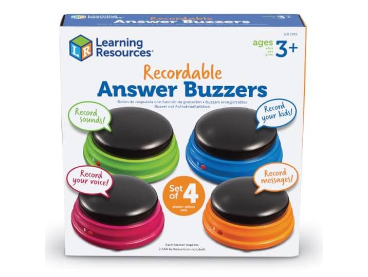 Learning Resources Recordable Antwoord Buzzers 4-Stuk Set