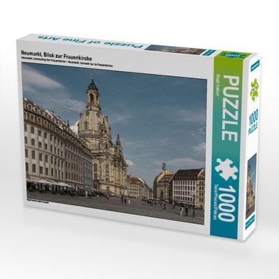 CALVENDO Puzzle Neumarkt, Blick zur Frauenkirche | 1000 Teile Lege-Größe 64x48cm Foto-Puzzle für glückliche Stunden