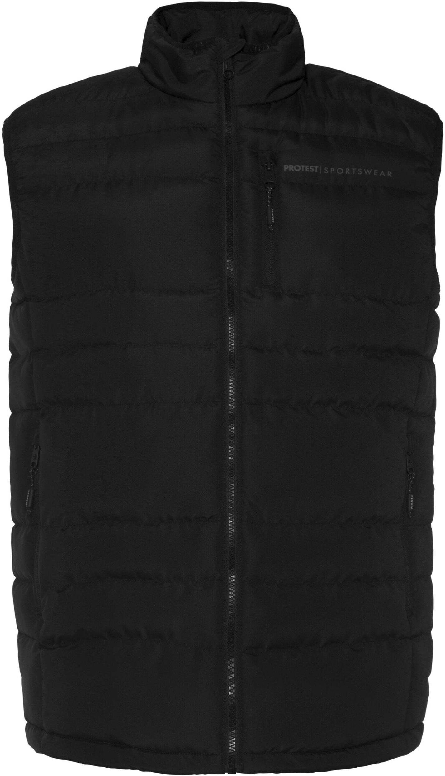 Steppjacke PROTEST "Gilet BRAMPTOON", Damen, Gr. L, schwarz (true schwarz), Obermaterial: 100% Polyester PES., Jacken Steppjacke true schwarz L