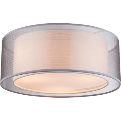 GLOBO LIGHTING Deckenleuchte "THEO", silber (nickel matt), 1 Stk., Leuchten, Deckenlampe, Wohnzimmer, Schlafzimmer, Durchmesser 40cm, Deckenleuchte