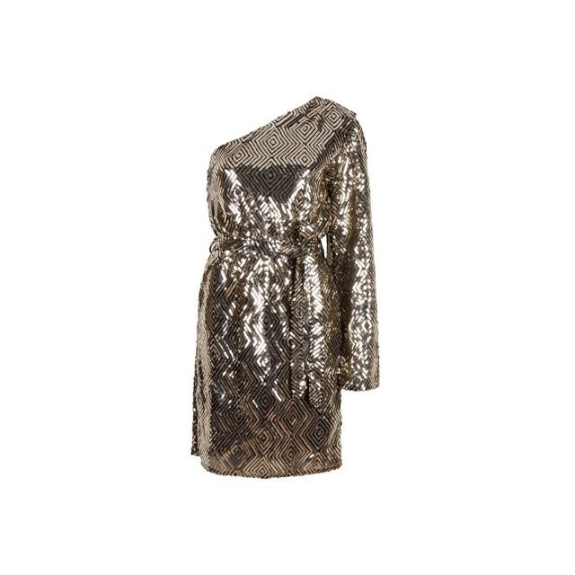 Lofty Manner Dress lotta goudkleurig