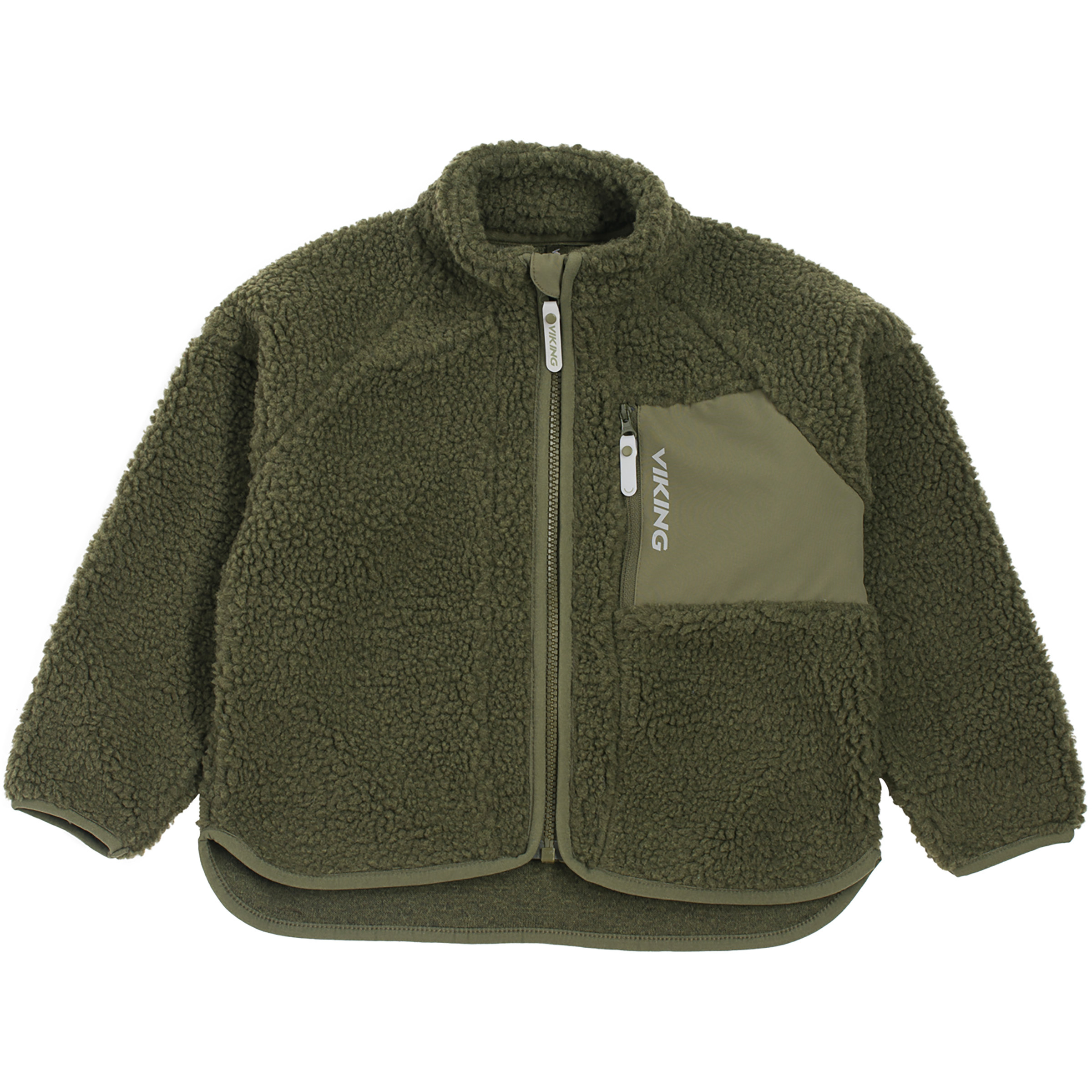 Viking Playtime Pile Kinder Fleecejacke oliv Größe 116 Lifestyle Elastisch