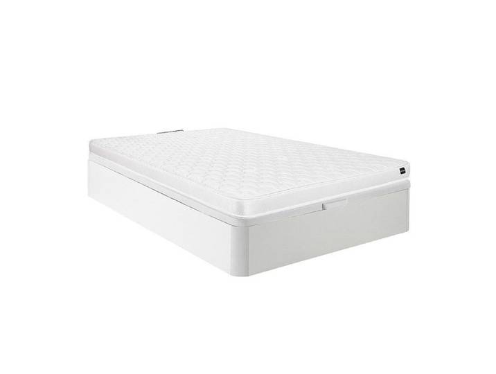 Ensemble 140 x 190 cm sommier coffre blanc + matelas mousse ép.15cm - DANAE II de YSMÉE