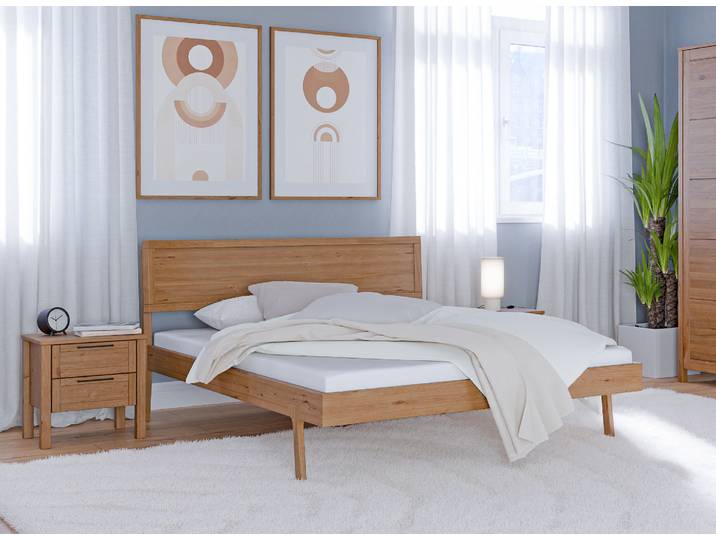 Bett ROMO in Wildeiche massiv – 3%-Vorkasse-Rabatt