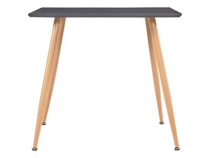 GPUTYGHN Esstisch Grau und Eichefarben 80,5x80,5x73 cm MDF Stahlbeine, pflegeleichte MDF-Platte, modernes Design, für Küche und Esszimmer, stabil und langlebig