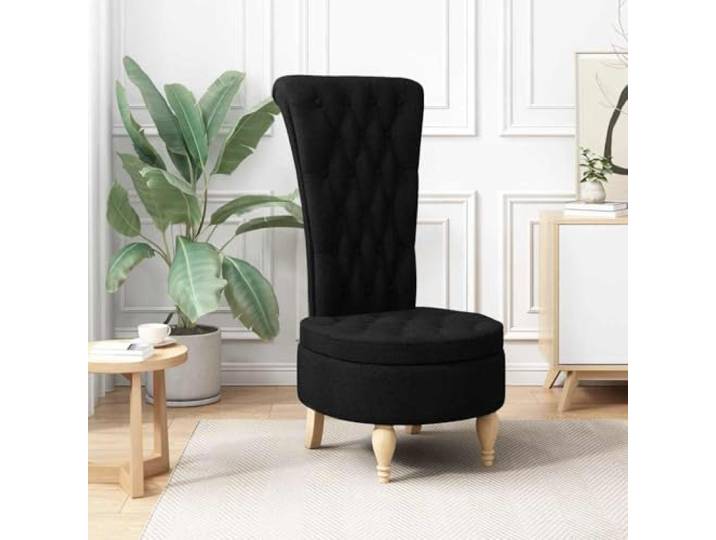 GBCDSWBR Schlafsessel, Klappsessel & Gästebett, Stoff, Schwarz, 56.5 x 70 Hohe Rückenlehne, Bequemes Sitzkissen, Robuste Gummiholz-Beine, Modernes Design