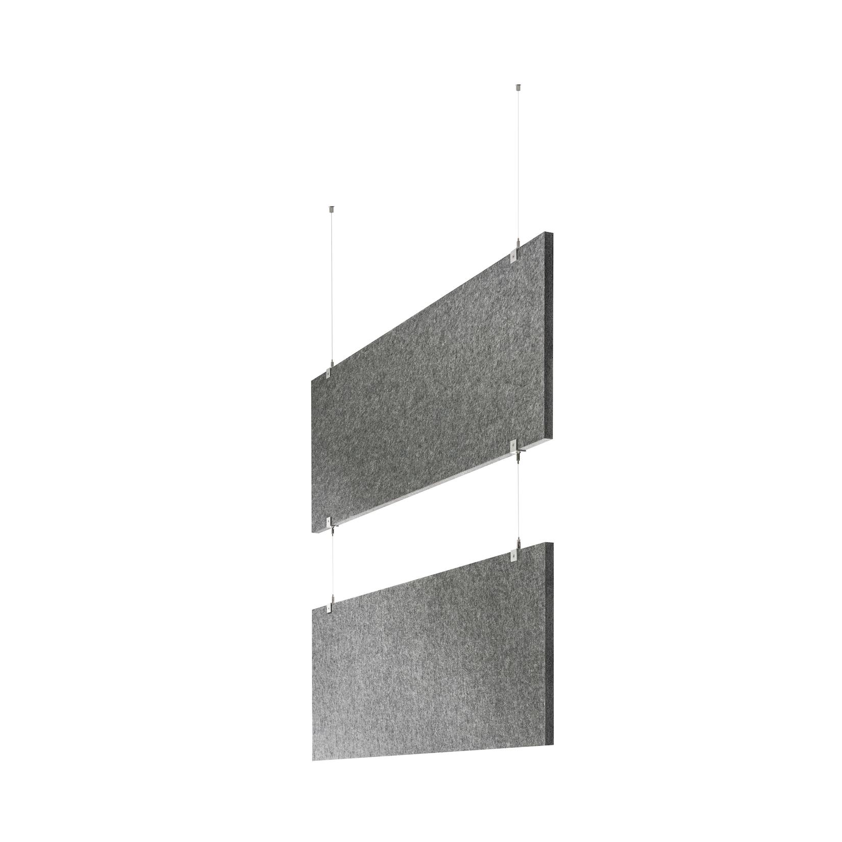 baffel multiple-Set - Deckenträger - 2-fach Farbe: grau, Größe: 100x50x2,5cm