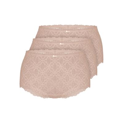 Panty SASSA "3er Pack Panty Happy Choice", Damen, Gr. 40, 3 Stk., beige (sand), Mikrofaser, , tailliert, Unterhosen Panty