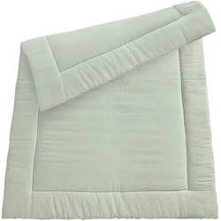 BORNINO HOME Krabbeldecke Musselin 100x155 cm, gruen