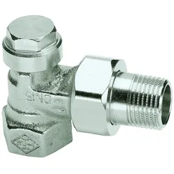 Verschraubung Regulux Eckform, DN 10, Rotguß vernickelt