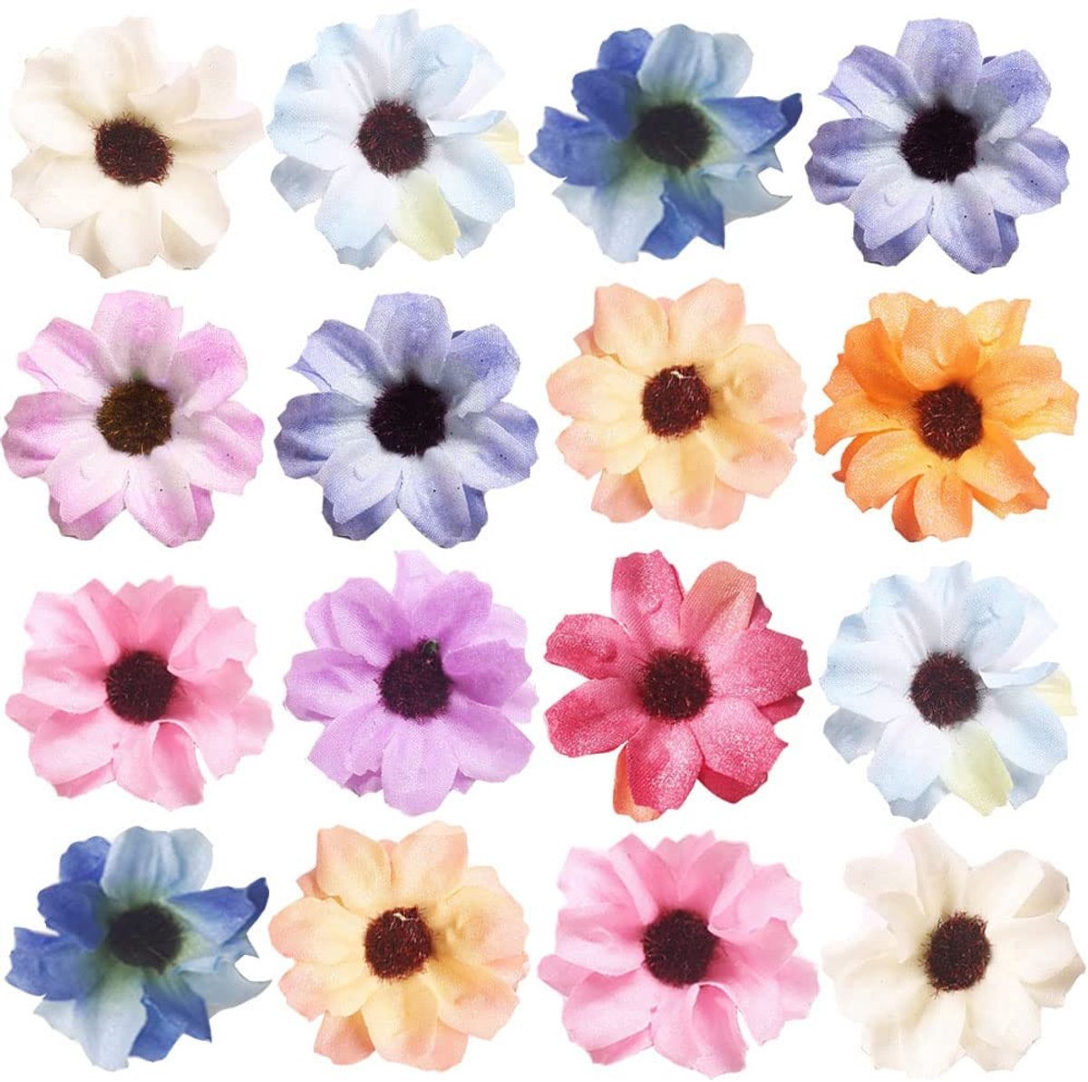 Dailygoods 100 stuks Kunstbloemkoppen voor decoratie en knutselen