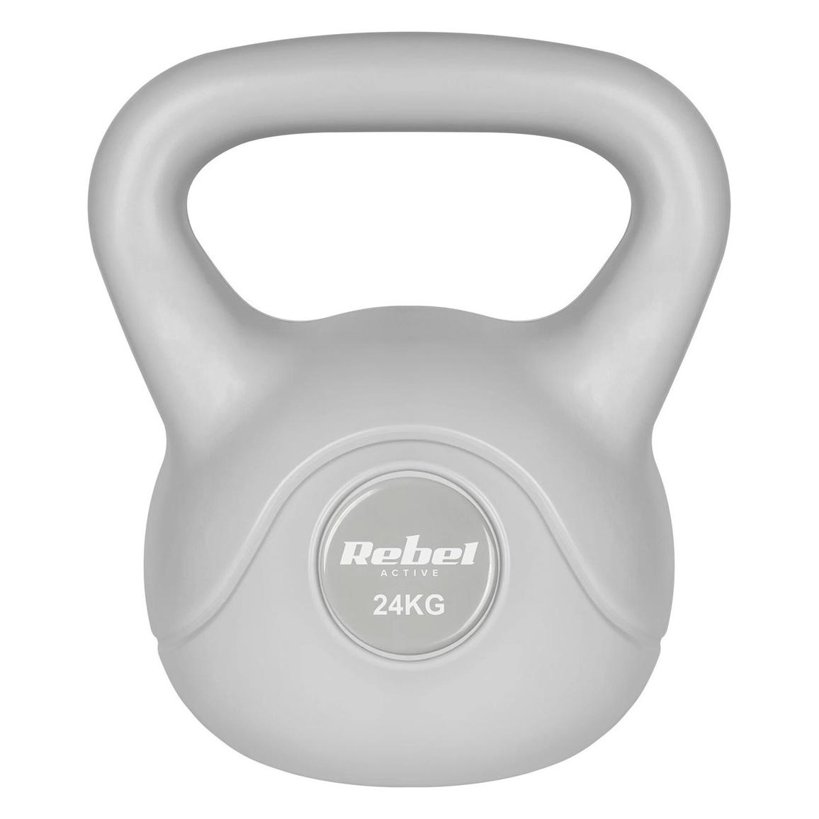 Rebel ACTIVE KETTLEBELL BITUMICZNY 24 KG RBA-2322G-24 SZARY (RBA-2322G-24)