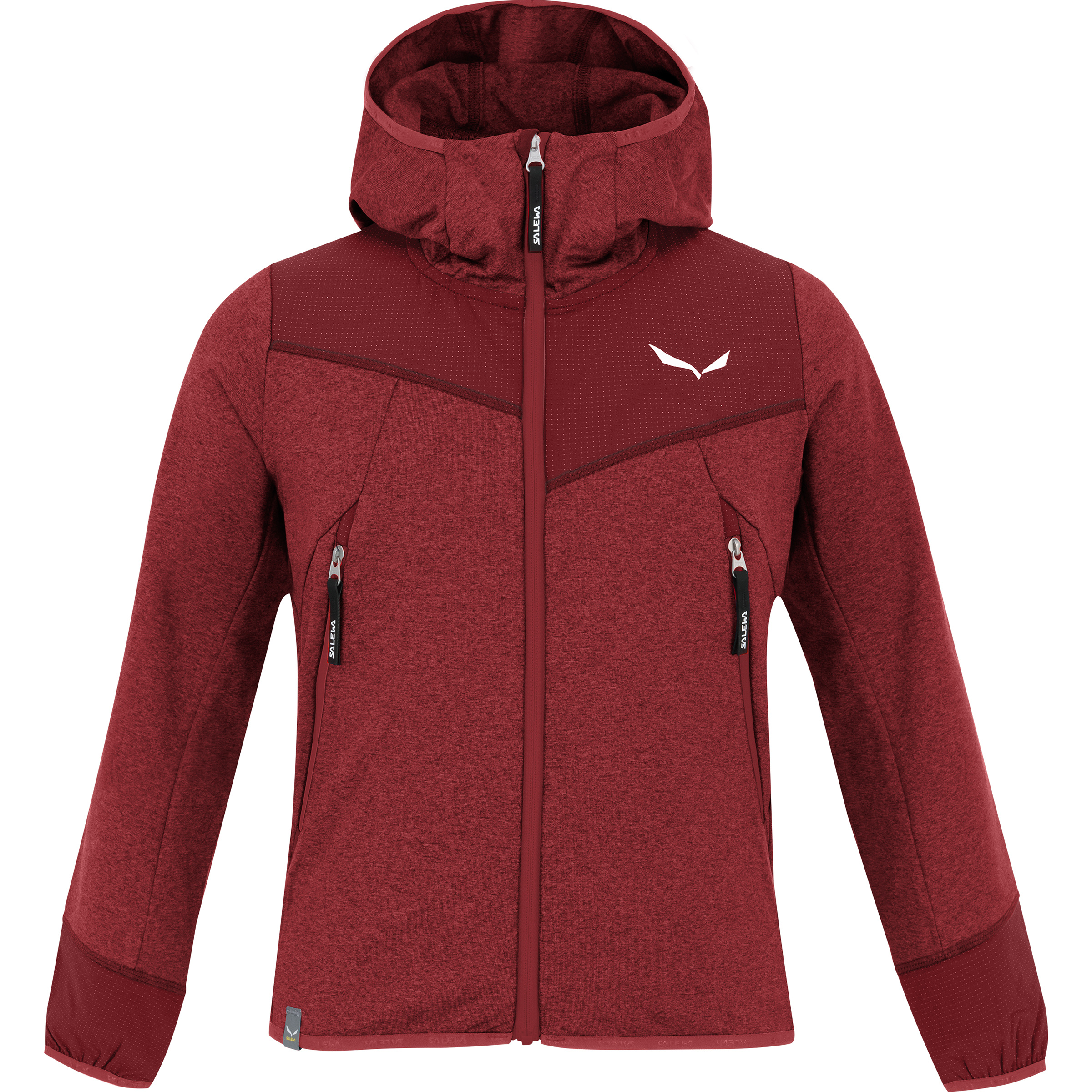 Salewa Agner Melange Kinder Fleecejacke rot Größe 104 Trekking Isolierend