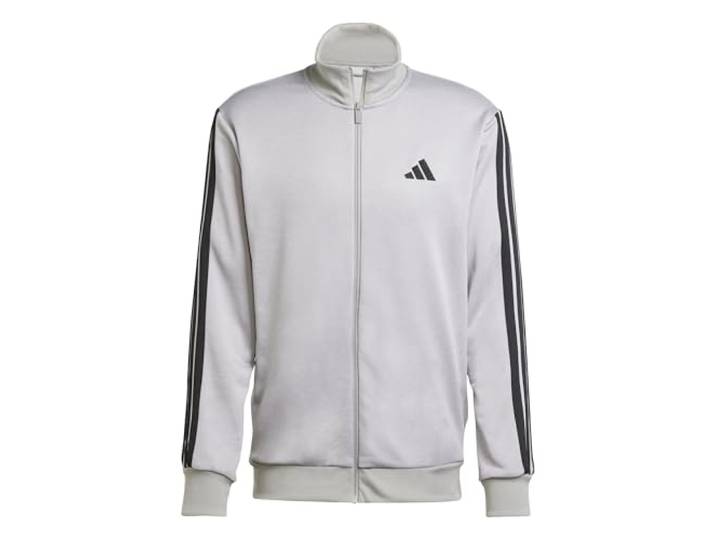 adidas Herren 3 Stripes French Terry Track Suit, medium grey heather/mgh solid grey, S