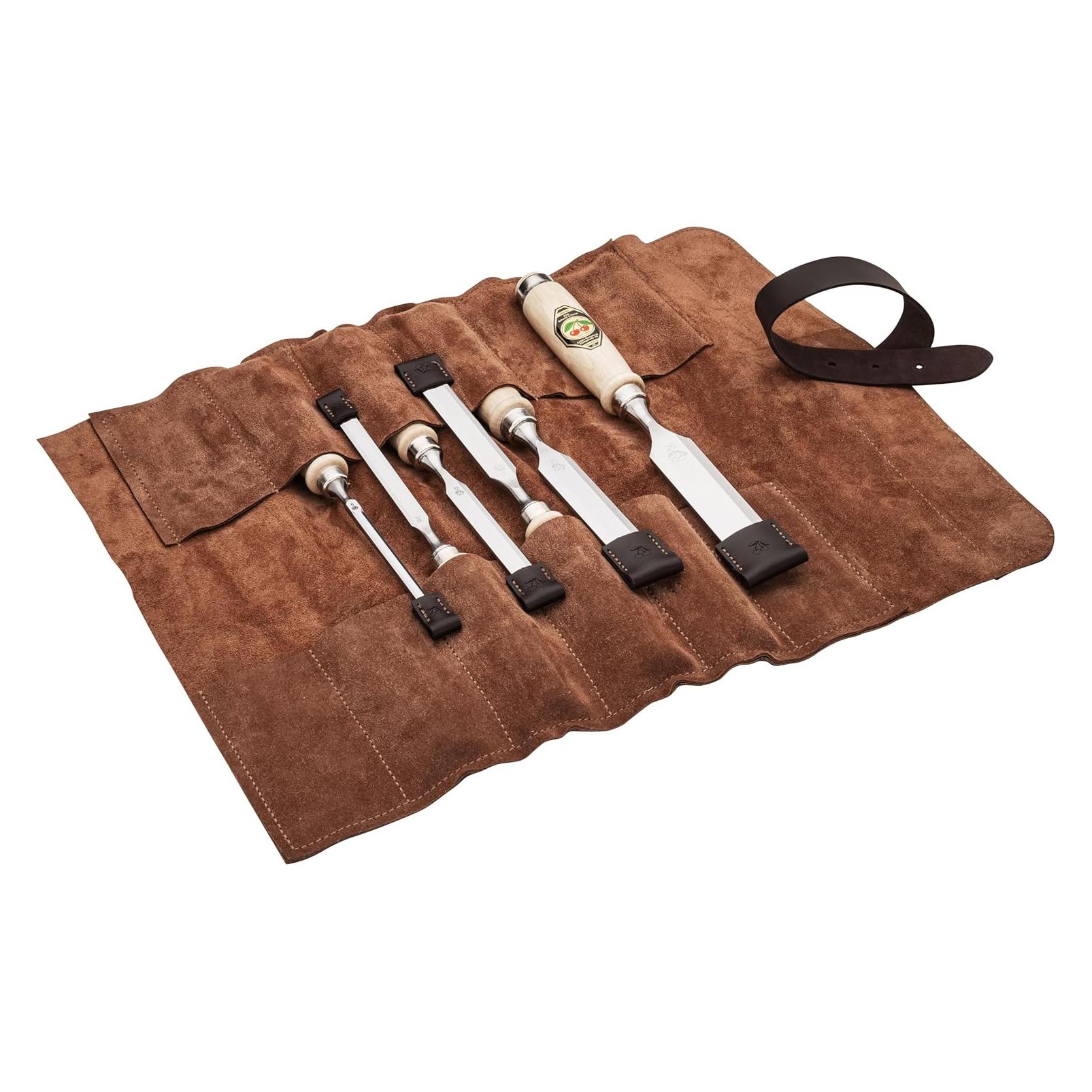 Kirschen Stechbeitelsatz 6-tlg. Ledertasche 6-10-12-16-20-26 (1171002)