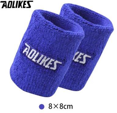 Uplift Essentials High Absorbency Cotton Terry Cloth Sports Wristbands dark Blue