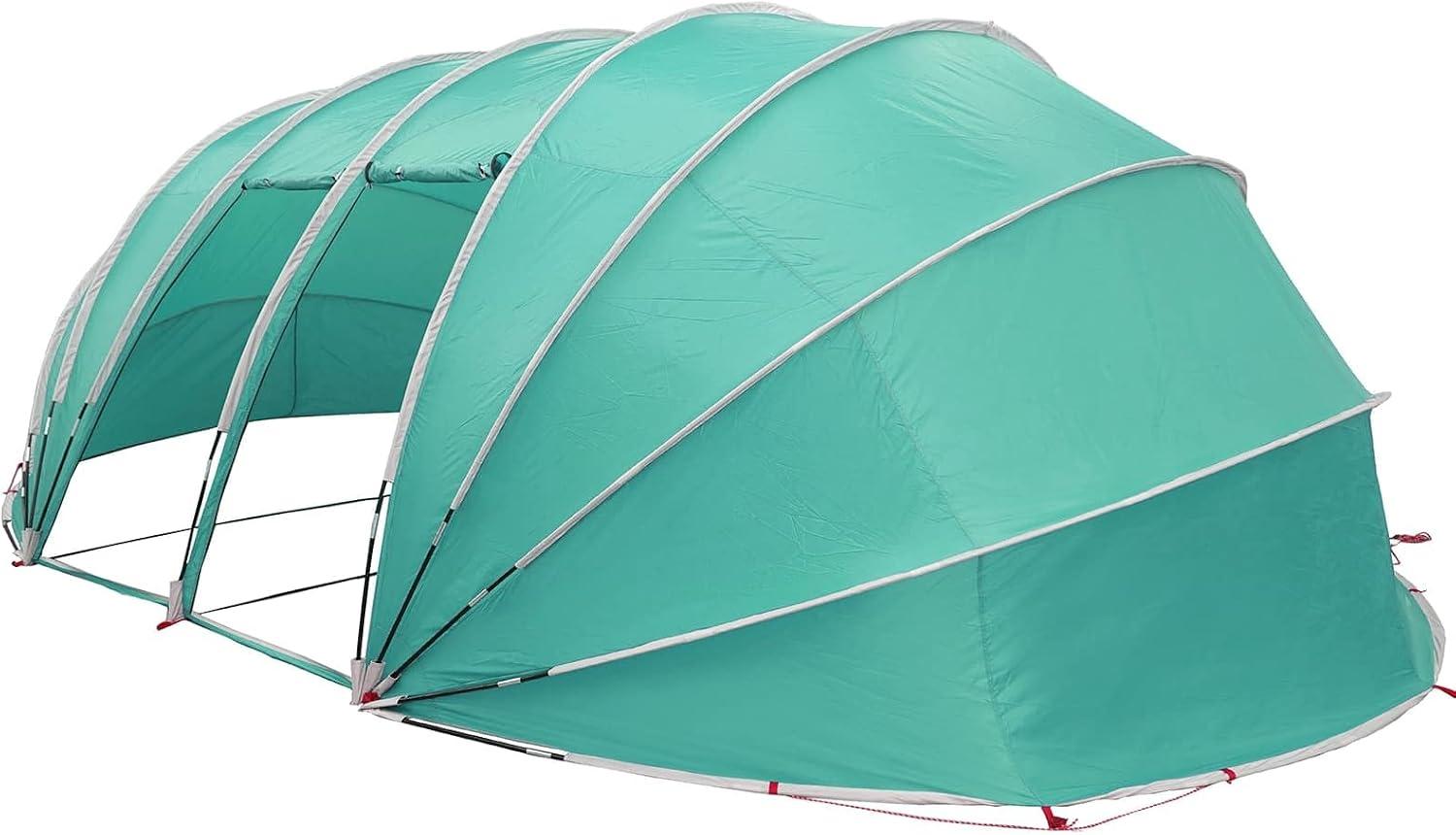 Poolzelt Kuppel Poolabdeckung Pavillon Poolüberdachung Blau 538 x 440 x 204 cm
