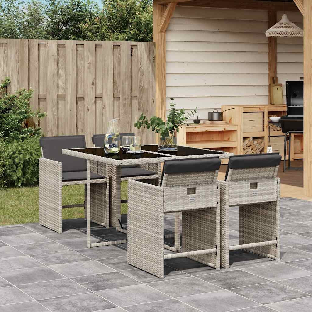 Highland Dunes Patio Dining Set with Light Grey/Grey